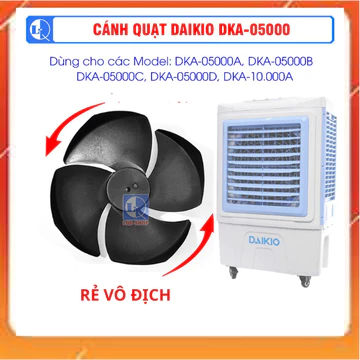 Cánh quạt hơi nước cốt trục 8mm 12mm, Cánh quạt điều hoà hơi nước 40L 45L 80L nhựa ABS cao cấp