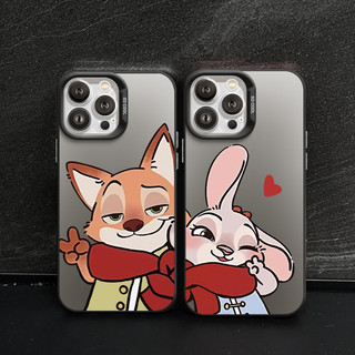 Ốp Lưng iPhone Couple Cáo Thỏ IMD Cứng Nhám Chống Sốc, Bảo Vệ Camera - iP 7/8/X/XS/11/12/13/14/15/16/17/Plus/Pro/Max/Air