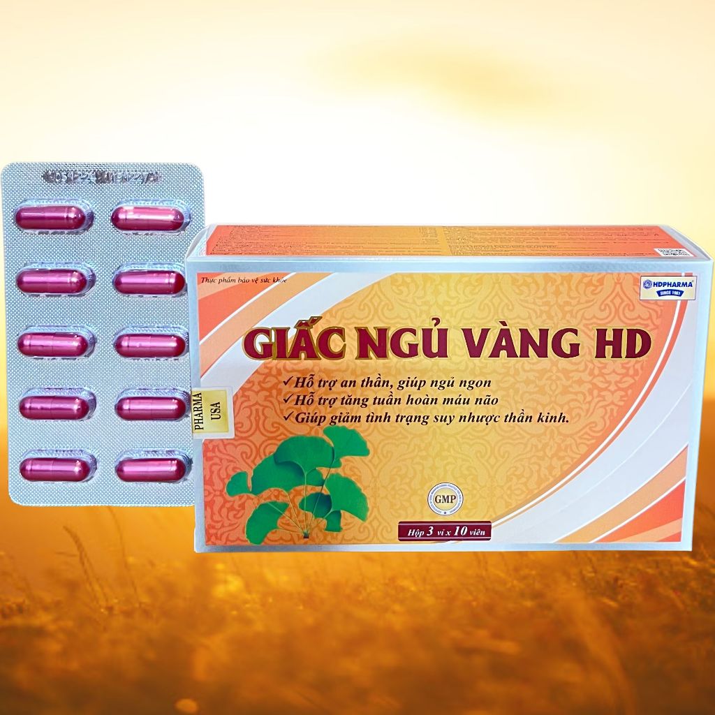 Combo 2 Hộp Giấc Ngủ Vàng HD Cam - Rostex - Hải Dương - Vitamin Thanh Lọc