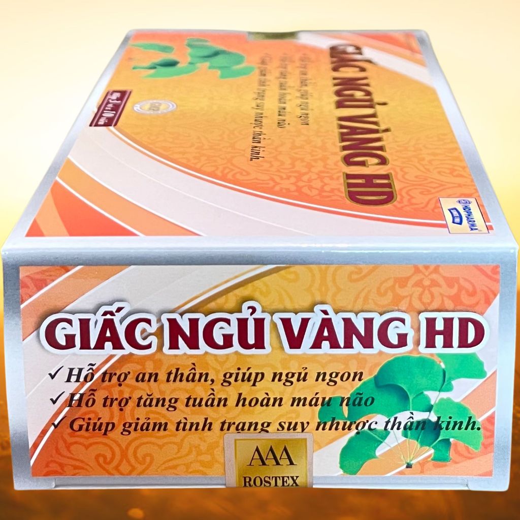 Combo 2 Hộp Giấc Ngủ Vàng HD Cam - Rostex - Hải Dương - Vitamin Thanh Lọc