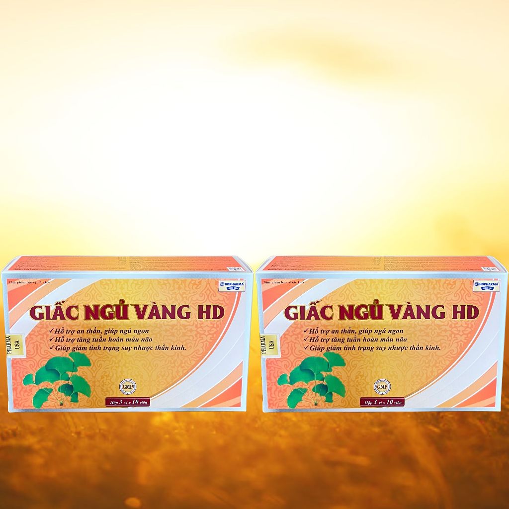Combo 2 Hộp Giấc Ngủ Vàng HD Cam - Rostex - Hải Dương - Vitamin Thanh Lọc