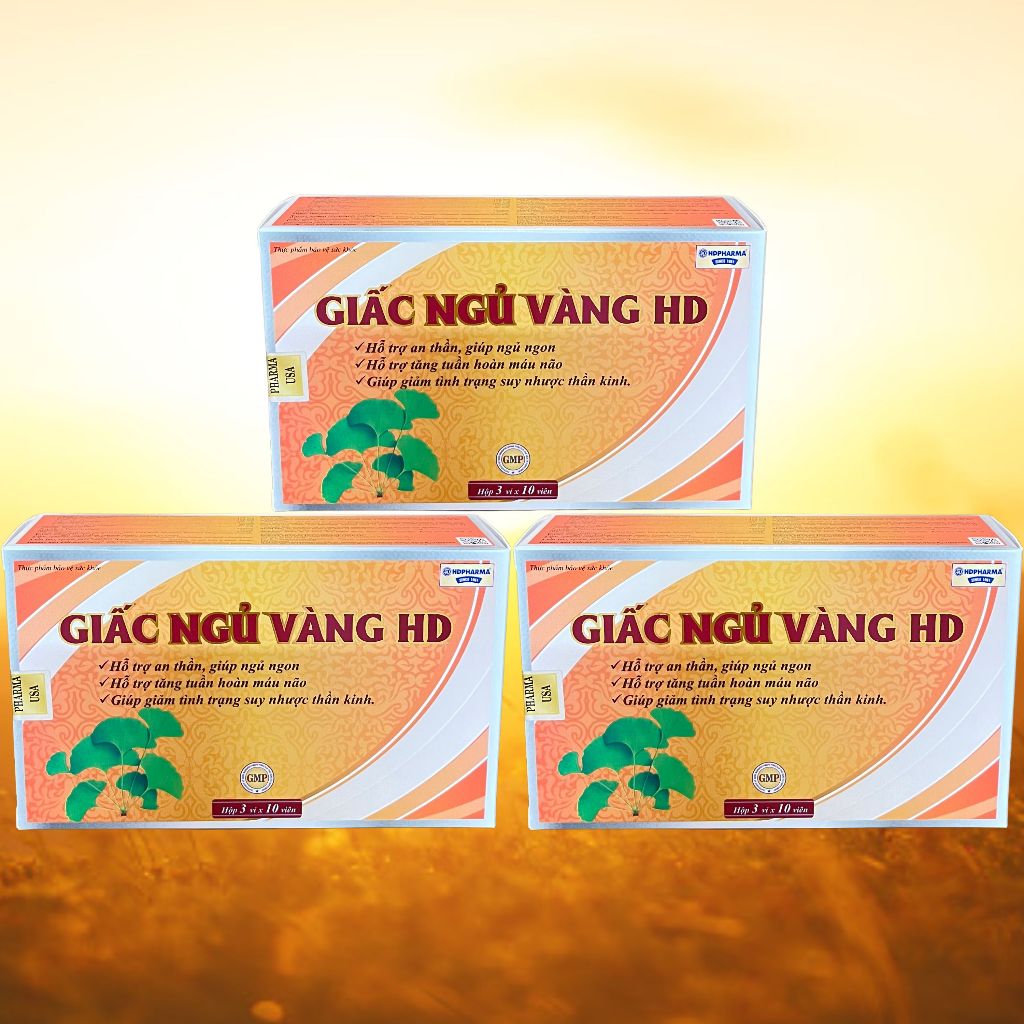 Combo 3 Hộp Giấc Ngủ Vàng HD Cam - Rostex - Hải Dương - Vitamin Thanh Lọc