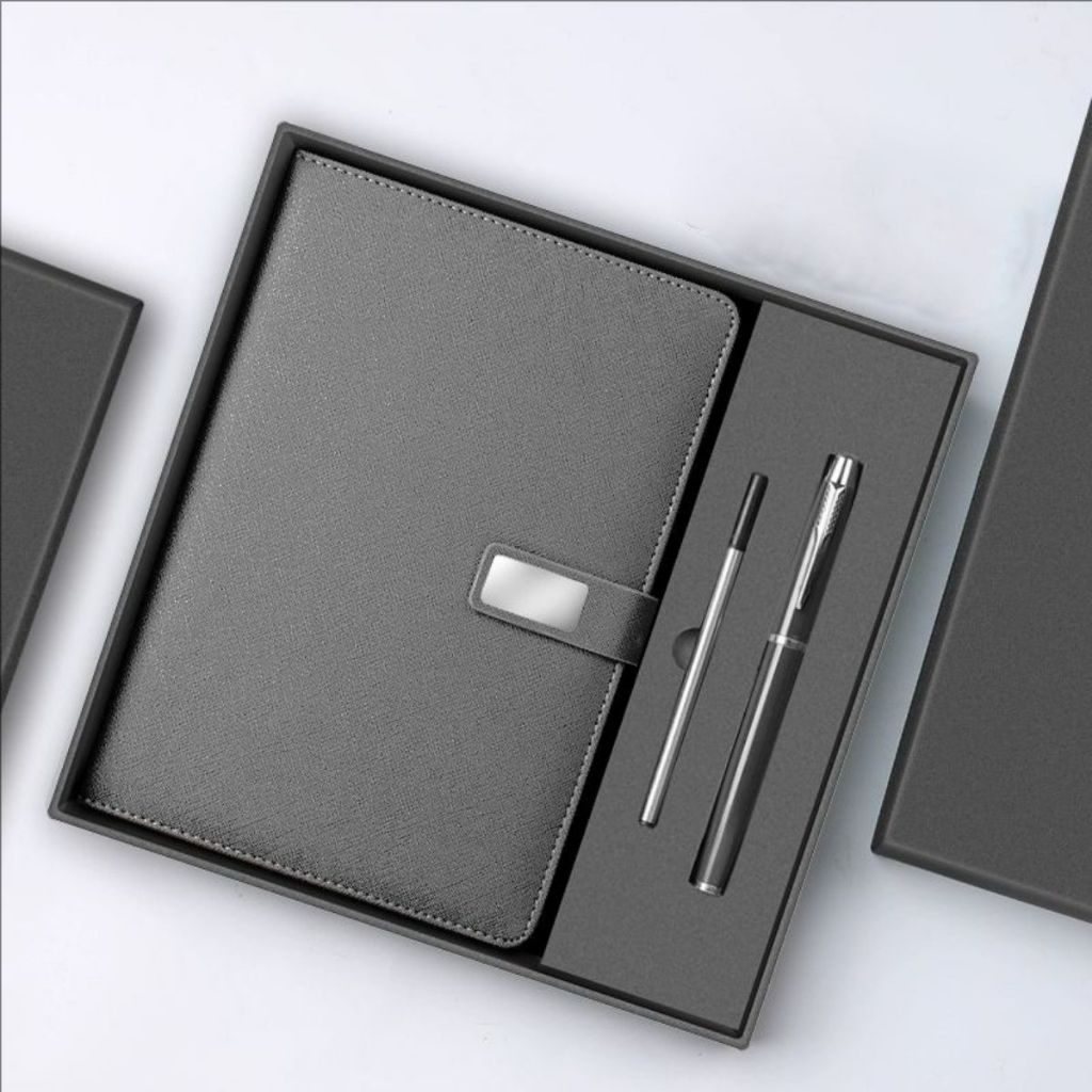 Set quà tặng sổ tay A5 và bút ký gồm hộp quà và túi cao cấp cho mọi dịp lễ