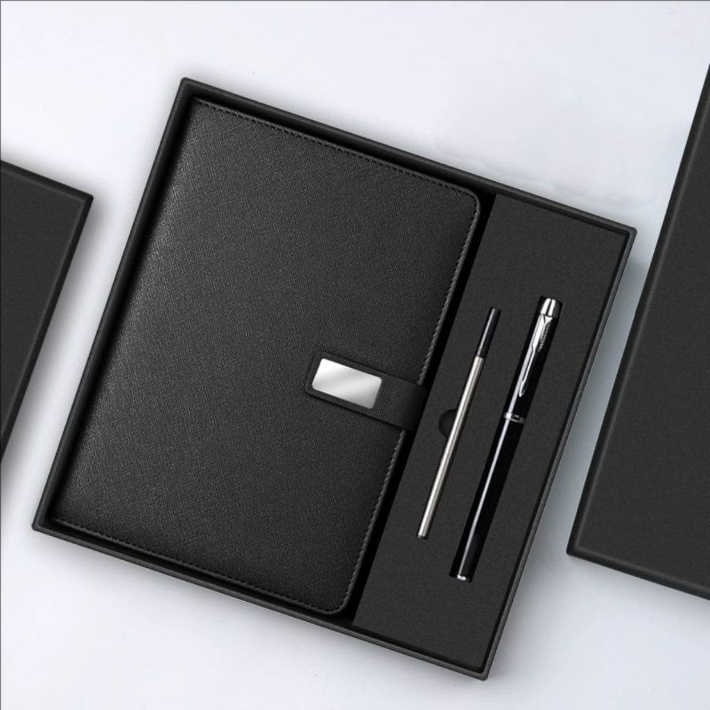 Set quà tặng sổ tay A5 và bút ký gồm hộp quà và túi cao cấp cho mọi dịp lễ