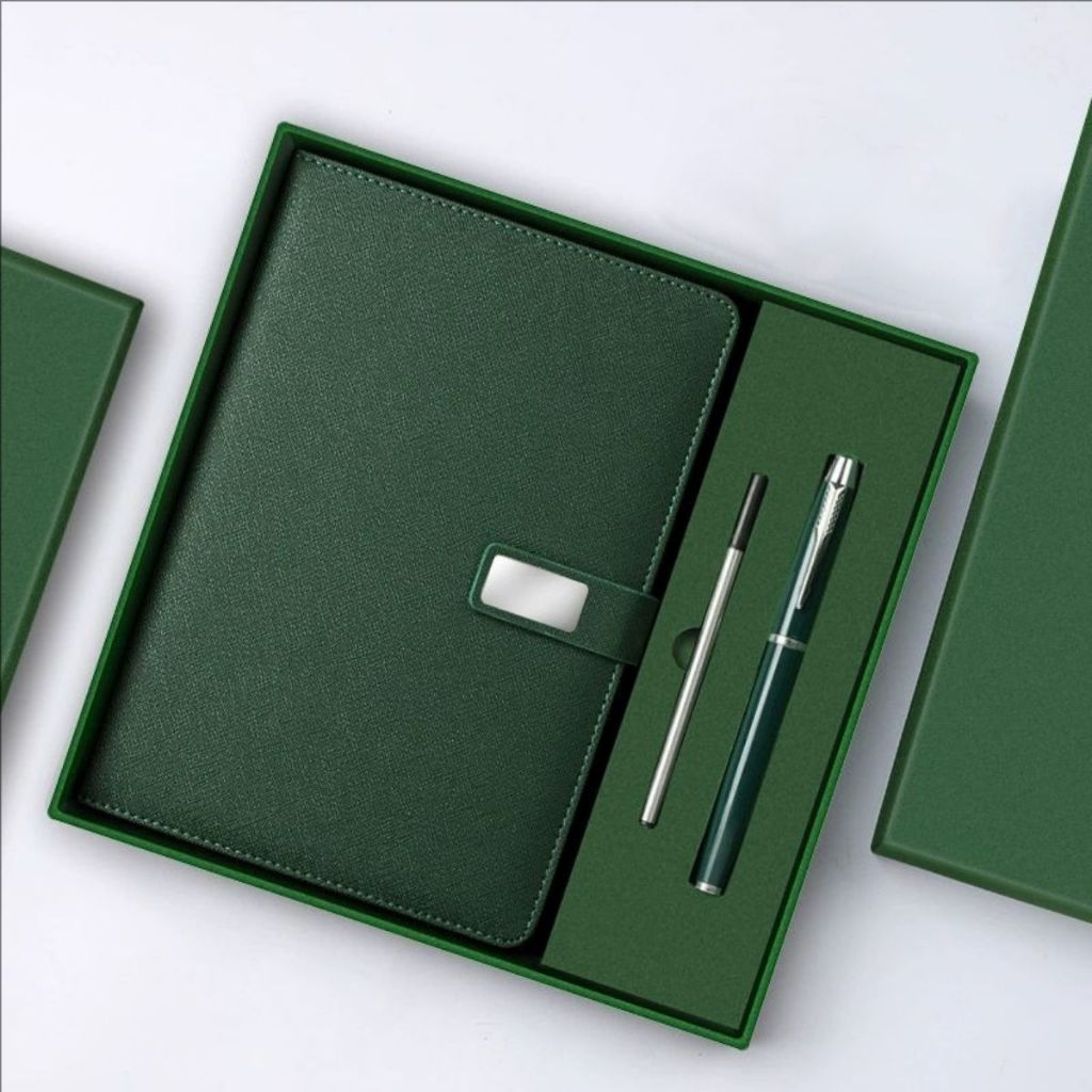 Set quà tặng sổ tay A5 và bút ký gồm hộp quà và túi cao cấp cho mọi dịp lễ