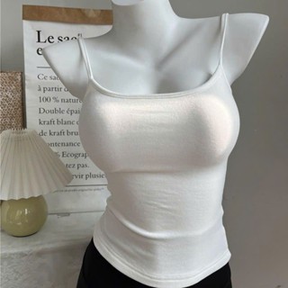 Áo 2 Dây Đính Nơ Ngực Phối Ren Xinh Xắn Dáng Croptop Thời Trang