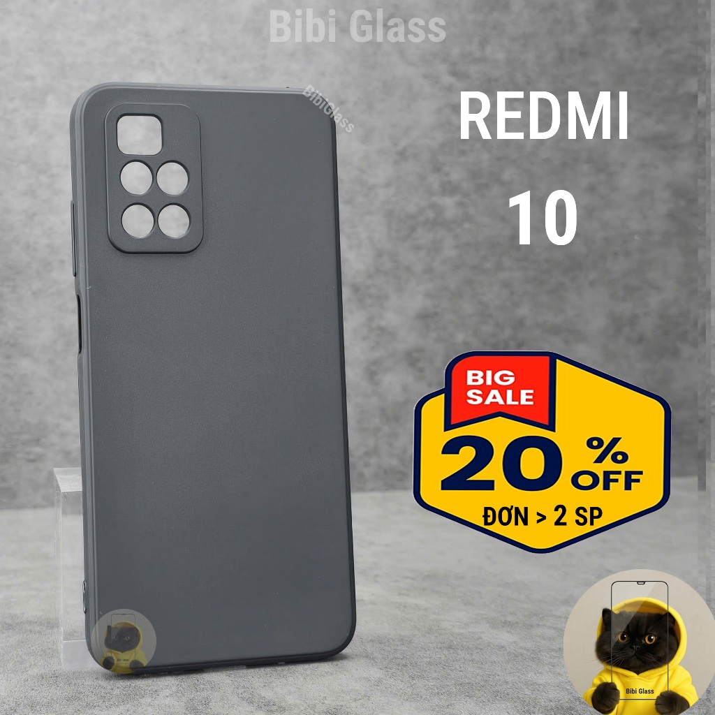 Ốp lưng Redmi 10 bảo vệ cam điện thoại toàn diện cạnh vuông nhựa dẻo tpu bibi glass