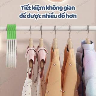 GREENSINDOOR Combo 50 Móc treo chống trượt Móc Treo Quần Áo Chống Trượt Xoay 360 phơi quần áo không bị biến dạng