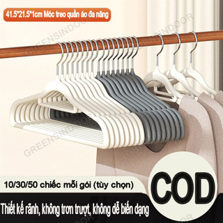GREENSINDOOR Combo 50 Móc treo chống trượt Móc Treo Quần Áo Chống Trượt Xoay 360 phơi quần áo không bị biến dạng