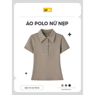 [SALE OFF] Áo polo nữ nẹp bốn cúc YODY vải mềm mại co giãn 4 chiều WCPO25S106