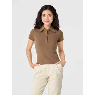 [SALE OFF] Áo polo nữ nẹp bốn cúc YODY vải mềm mại co giãn 4 chiều WCPO25S106