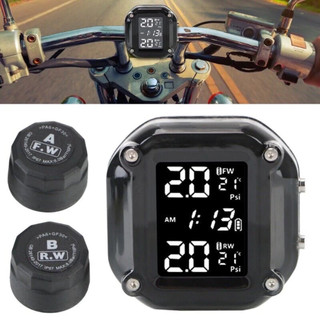Bộ Cảm Biến Áp Suất Lốp Xe Máy TPMS, Chống Nước IP65, Màn Hình LCD Nhìn Được Dưới Nắng