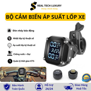 Bộ Cảm Biến Áp Suất Lốp Xe Máy TPMS, Chống Nước IP65, Màn Hình LCD Nhìn Được Dưới Nắng