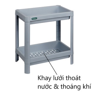 Kệ chữ nhật Osaka Hokori nhựa Việt Nhật 2 3 4 tầng đựng đồ bếp phòng tắm úp chén bát ms: 5529, 5530