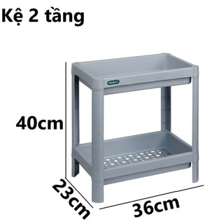 Kệ chữ nhật Osaka Hokori nhựa Việt Nhật 2 3 4 tầng đựng đồ bếp phòng tắm úp chén bát ms: 5529, 5530
