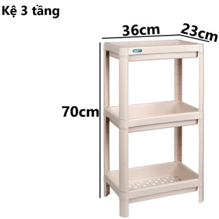 Kệ chữ nhật Osaka Hokori nhựa Việt Nhật 2 3 4 tầng đựng đồ bếp phòng tắm úp chén bát ms: 5529, 5530