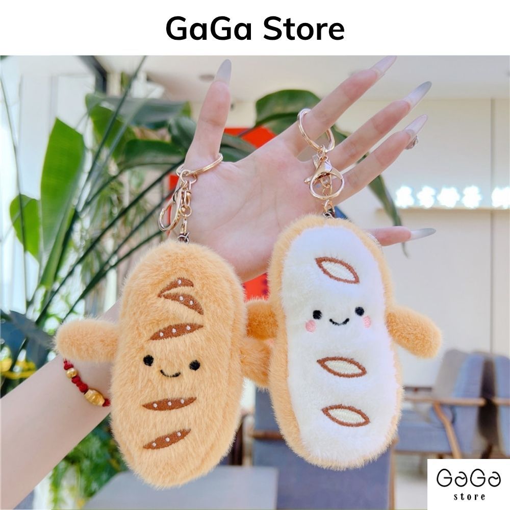 Móc khóa bánh mì cute trang trí balo , túi xách , phụ kiện quà tặng , quà lưu niệm dễ thương PKM086 gagastore