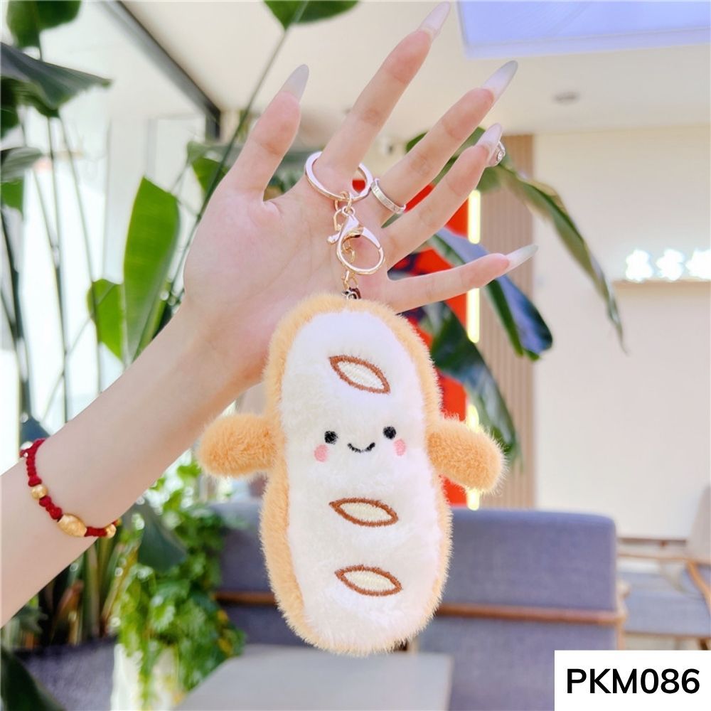 Móc khóa bánh mì cute trang trí balo , túi xách , phụ kiện quà tặng , quà lưu niệm dễ thương PKM086 gagastore