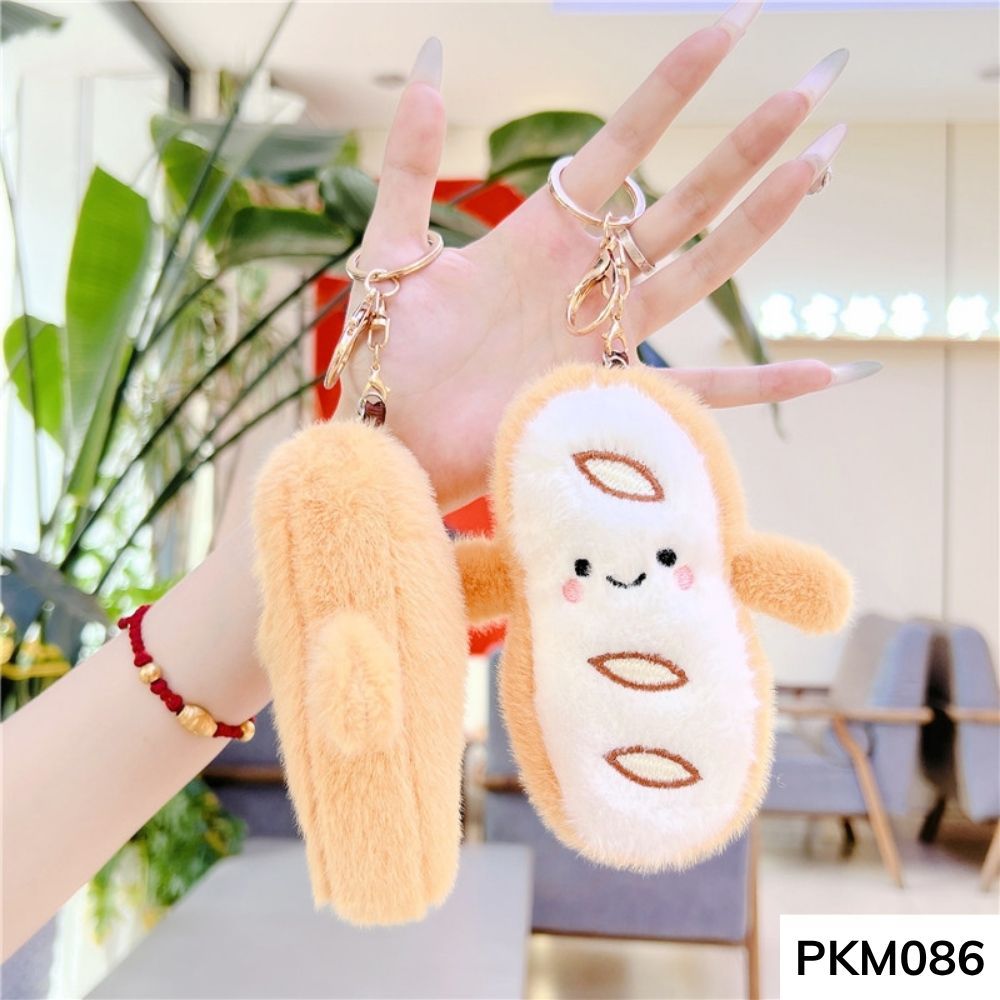 Móc khóa bánh mì cute trang trí balo , túi xách , phụ kiện quà tặng , quà lưu niệm dễ thương PKM086 gagastore