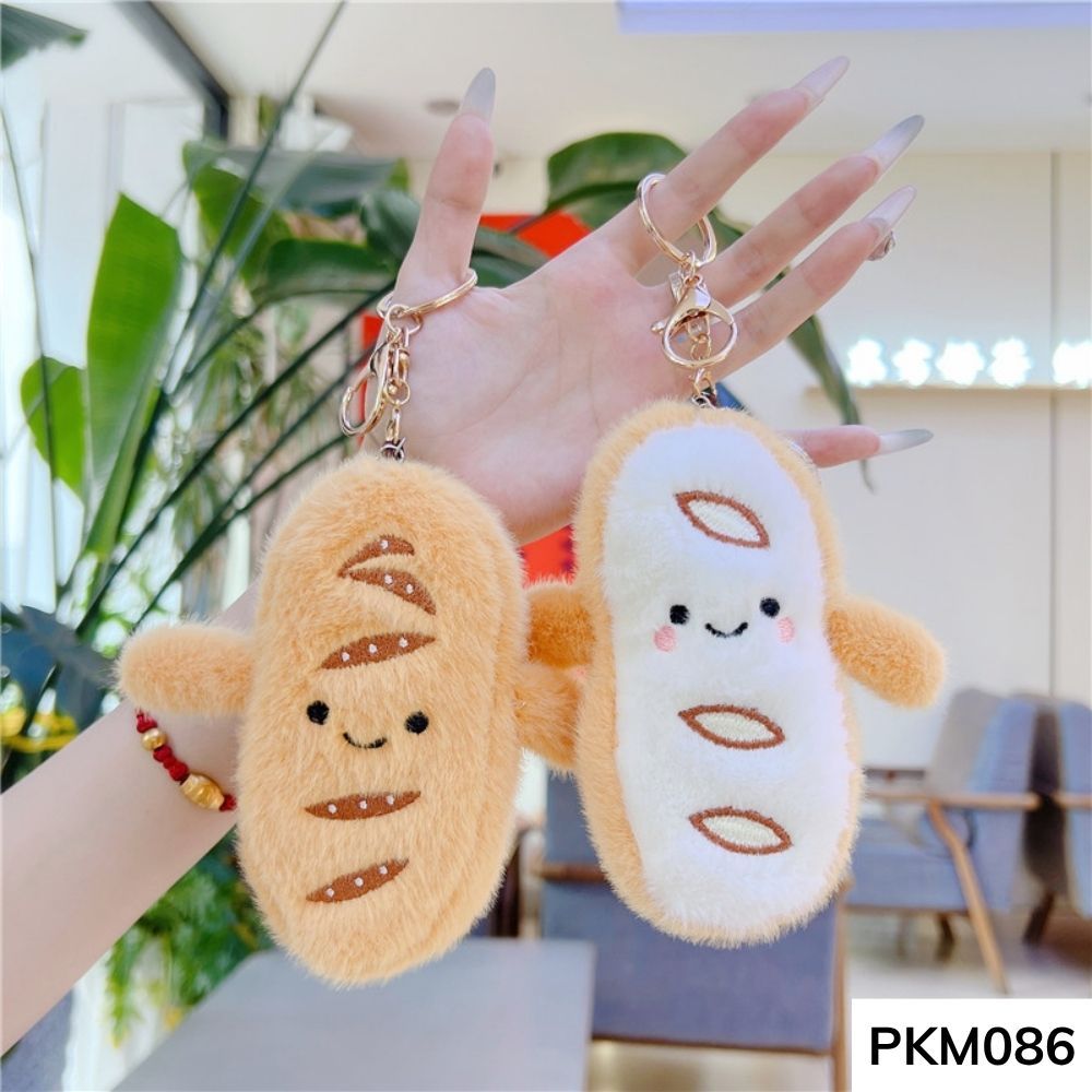 Móc khóa bánh mì cute trang trí balo , túi xách , phụ kiện quà tặng , quà lưu niệm dễ thương PKM086 gagastore