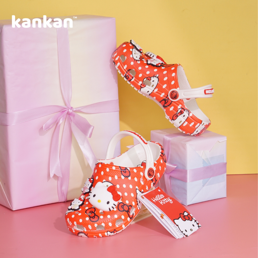 [Bản Cao Cấp] Sục Hello Kitty Cho Bé Gái KanKanStore Dép Sục Trẻ Em Nhẹ Êm Đã Kèm Sticker KA39