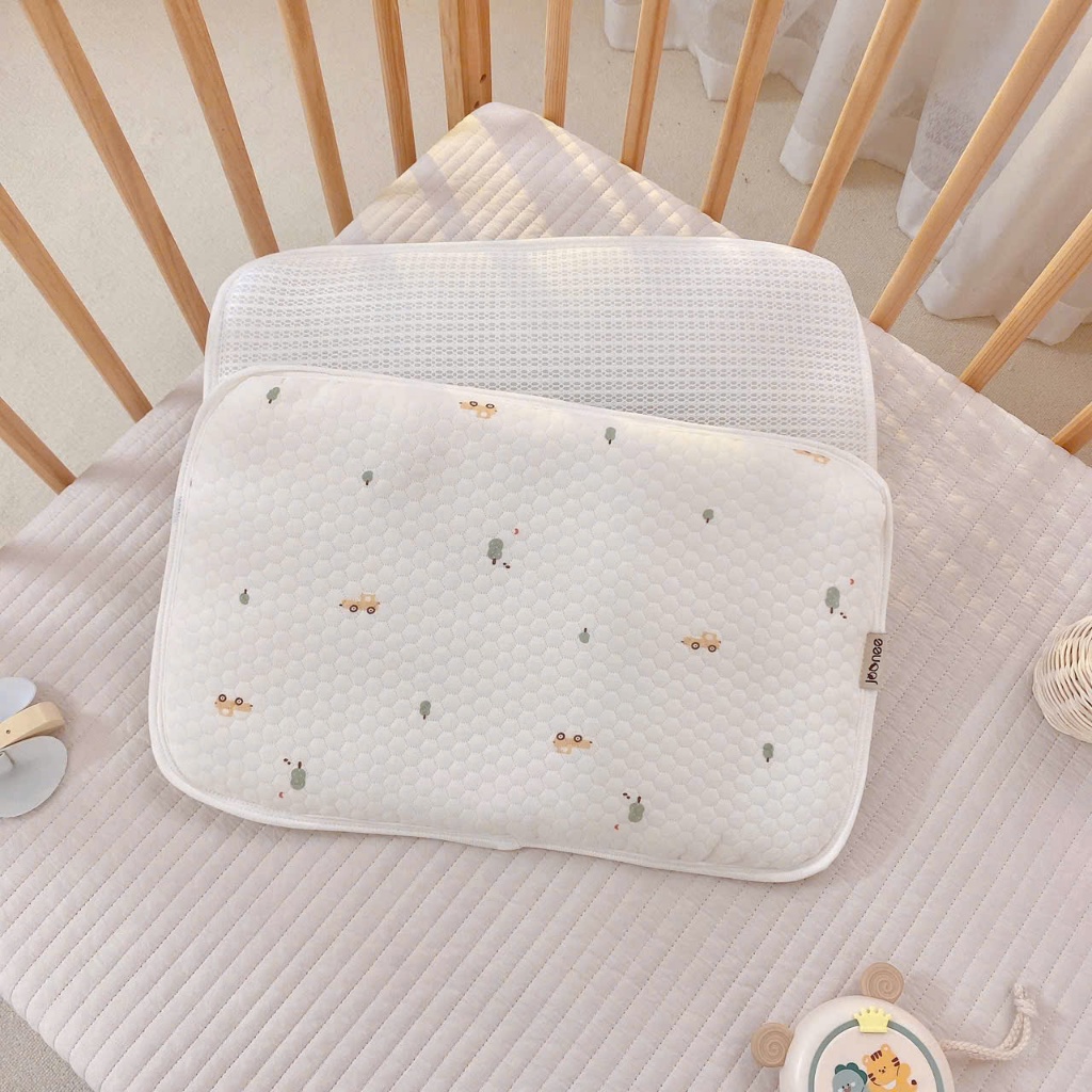 Gối airmesh mặt lụa cotton Joonee độ dày vừa phải thiết kế họa tiết dễ thương phong cách Korea