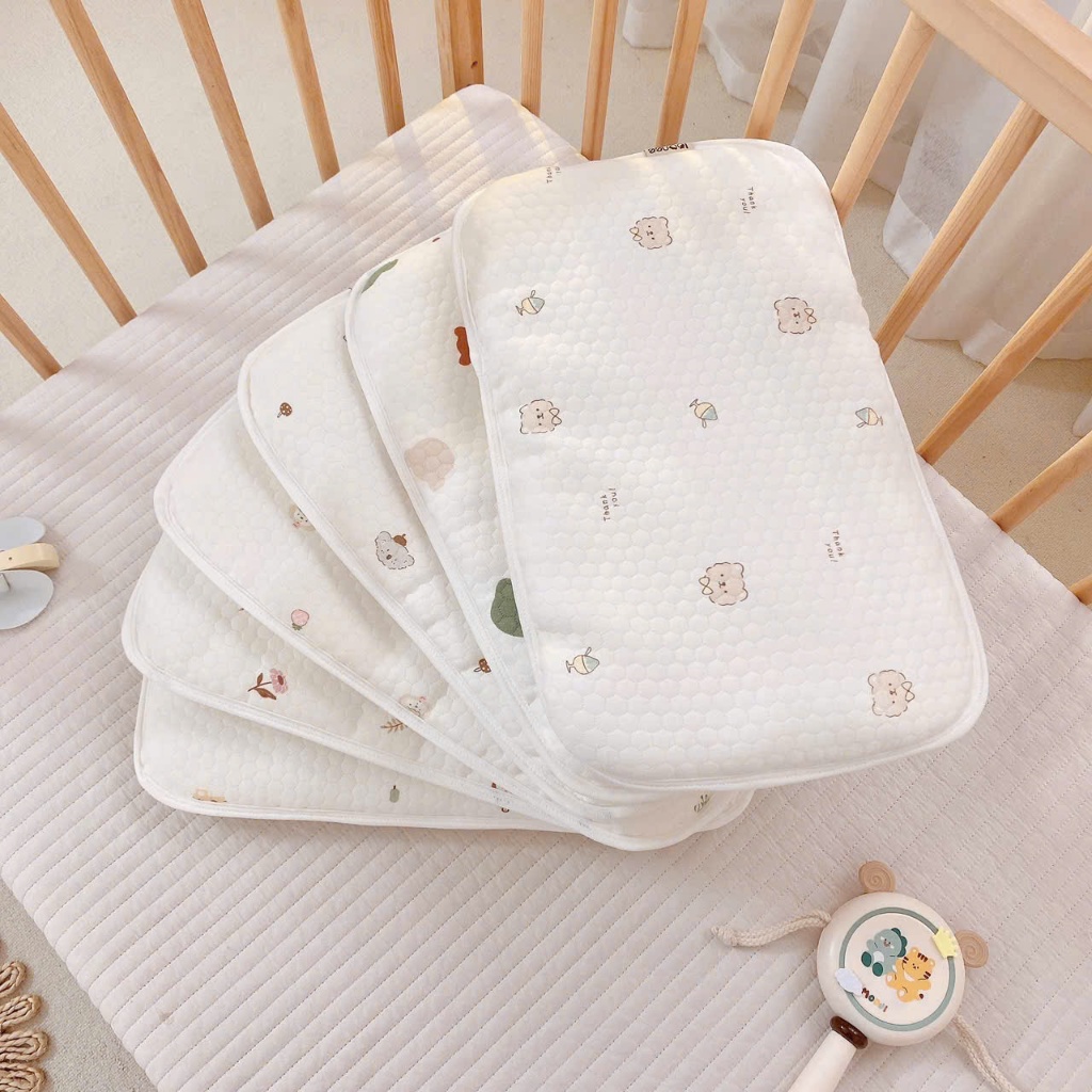 Gối airmesh mặt lụa cotton Joonee độ dày vừa phải thiết kế họa tiết dễ thương phong cách Korea