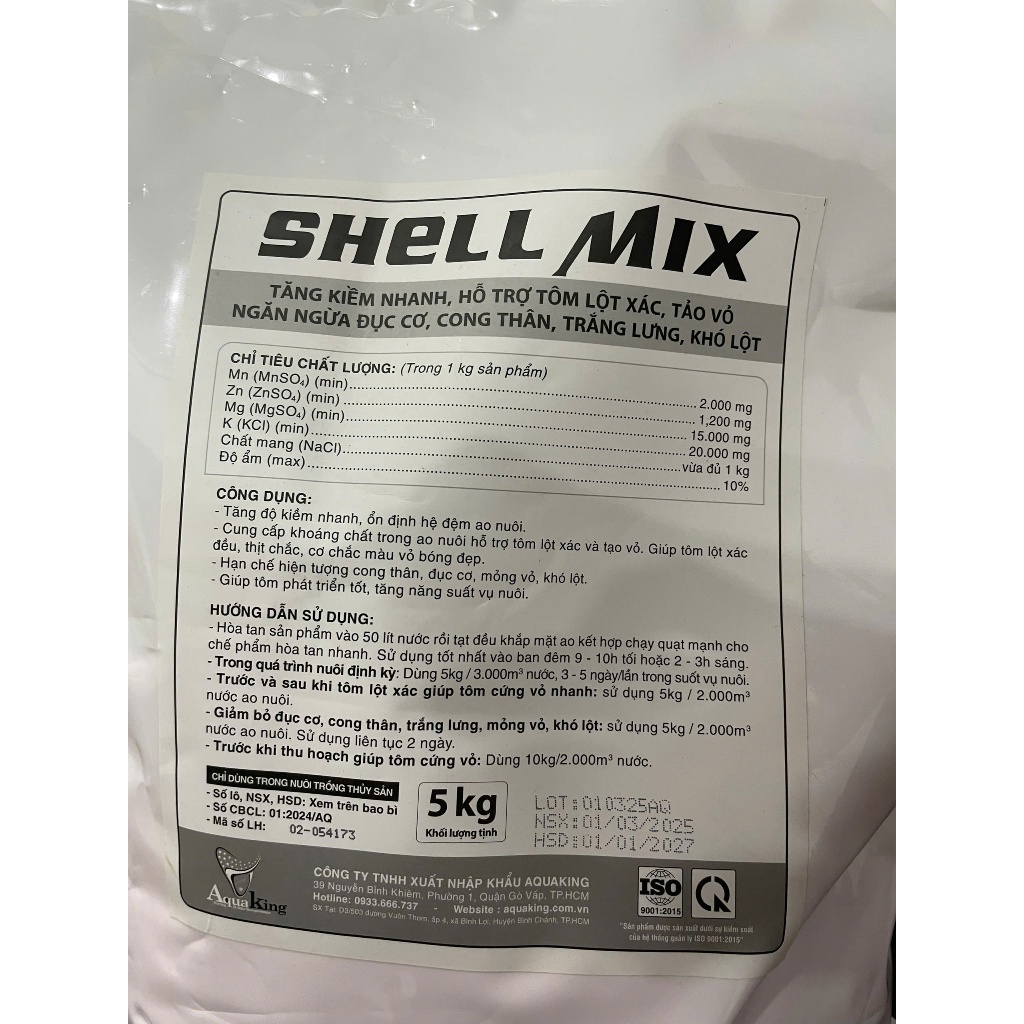 SHELL MIX - KHOÁNG ĐA VI LƯỢNG KÍCH LỘT - CỨNG VỎ