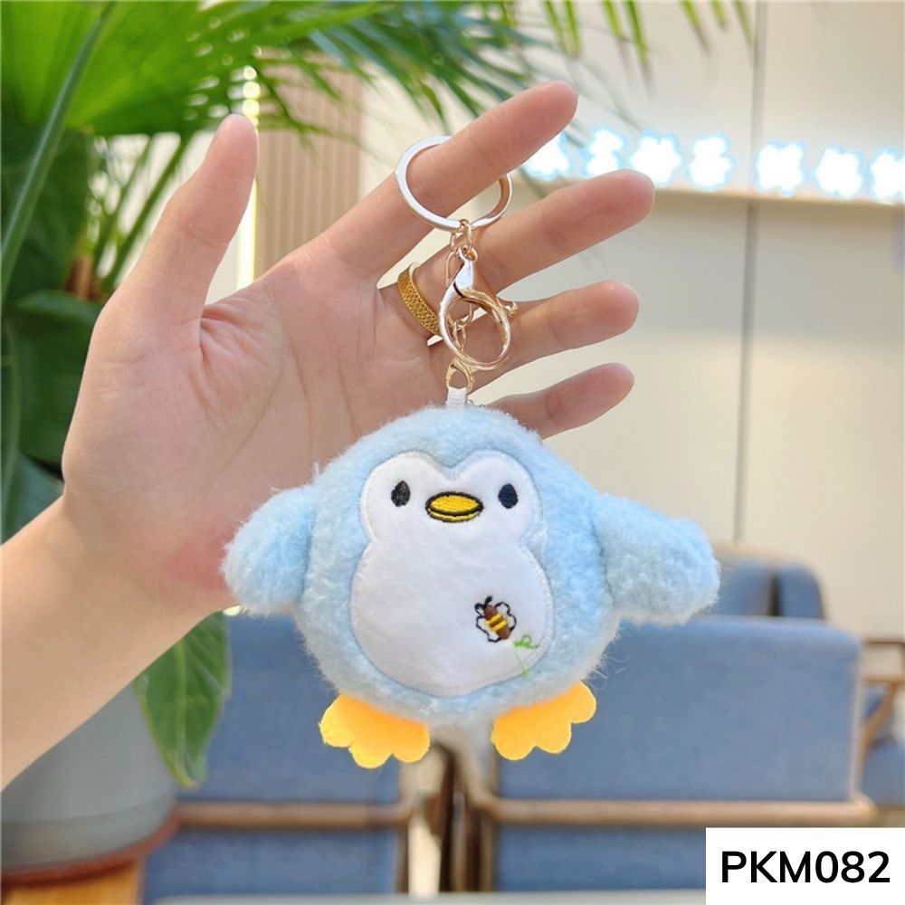Móc khóa treo balo,túi xách,thú nhồi bông chim cánh cụt chân ngắn cute cho học sinh PKM082 gagastore