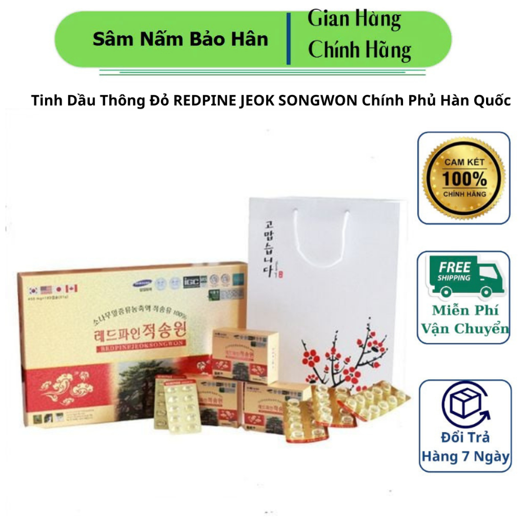 [Mẫu Mới] Tinh Dầu Thông Đỏ REDPINE JEOK SONGWON Chính Phủ Hàn Quốc - Sản phẩm thiên nhiên chăm sóc sức khỏe. ( hàng mới