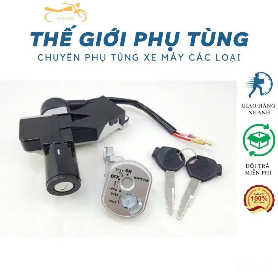 Bộ Ổ Khoá Xe Future Neo (2 Dây) Hàng Cao Cấp
