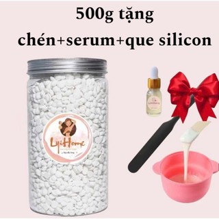 [ TẶNG CHÉN+SERUM+QUE SILICON] 500G Sáp dừa cao cấp thơm dẻo, an toàn hiệu quả nhanh chóng, lyihome