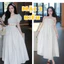 Áo croptop tay bồng chun eo viền bèo + Chân váy dài midi chun hông gắn nơ xòe dài maxi Set đồ nữ T1203G