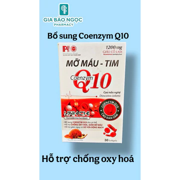 Viên uống Mỡ Máu-Tim Coenzym Q10 hỗ trợ giảm xơ vữa động mạch,bảo vệ tim mạch( Chai 30 viên)