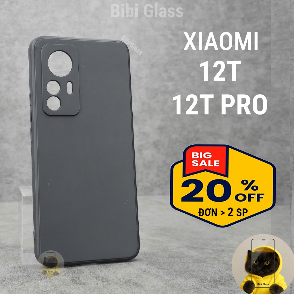 Ốp lưng Xiaomi 12T, 12T pro, K50 Ultra bảo vệ cam điện thoại toàn diện cạnh vuông nhựa dẻo tpu bibi glass