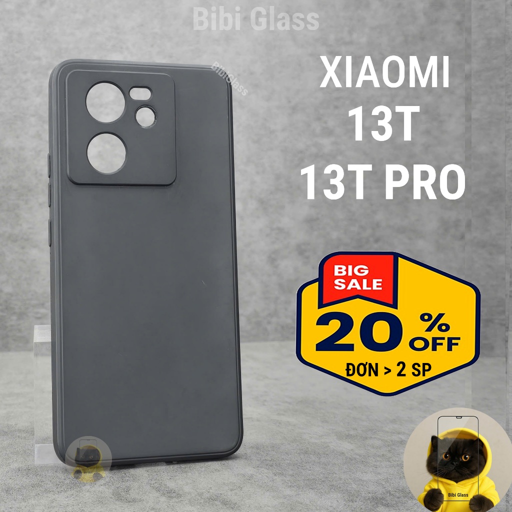Ốp lưng Xiaomi 13T / 13T Pro bảo vệ cam điện thoại toàn diện cạnh vuông nhựa dẻo tpu bibi glass