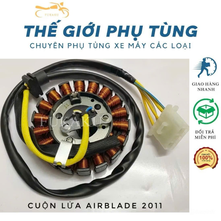 Cuộn Lửa (Mâm Lửa) Xe Airblade 110 (2011-2012) Đầu Bò Hàng Cao Cấp
