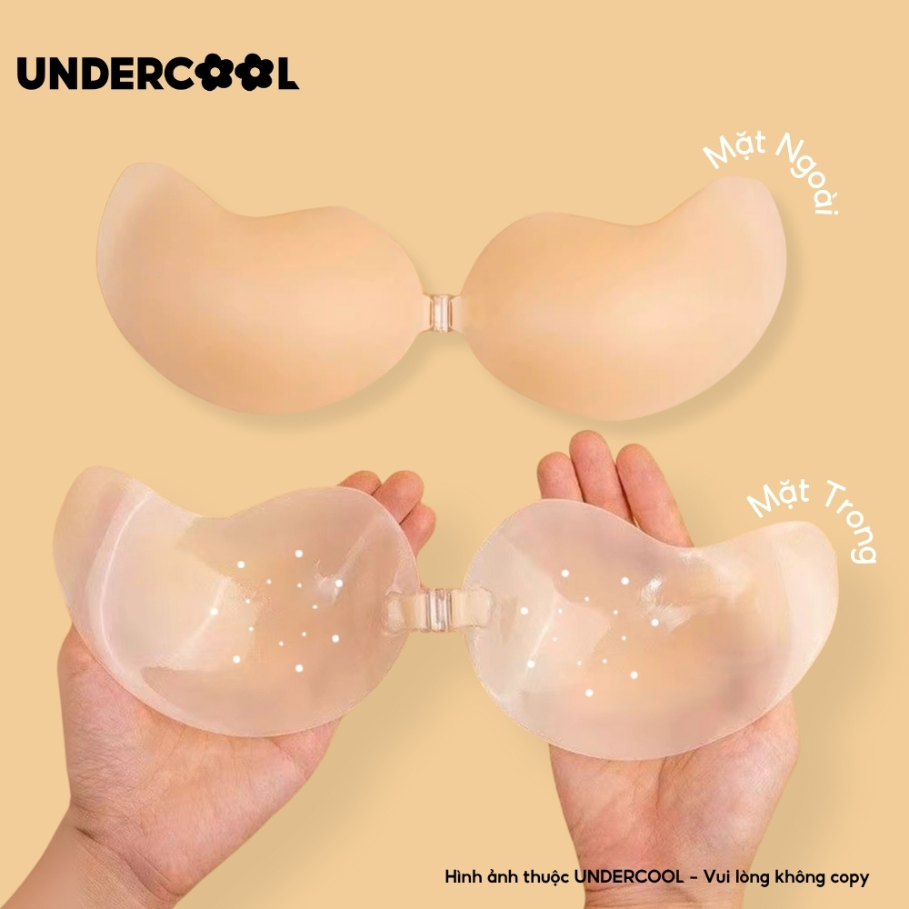 Áo Dán Ngực Silicon Cài Trước Tạo Khe Không Viền UNDERCOOL Dán Ngực Tàng Hình Chống Tuột, Siêu Mỏng Nhẹ Êm Size A/B DT26