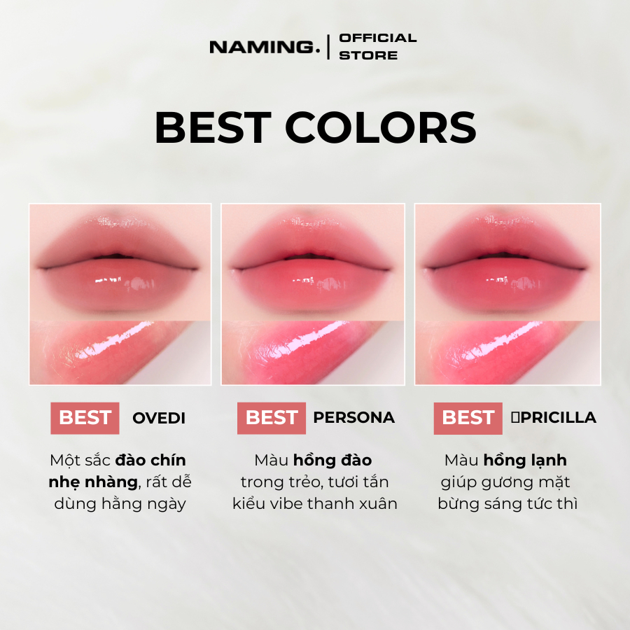 Son tint căng bóng NAMING Glowy Heart Lip Tint 5.7g