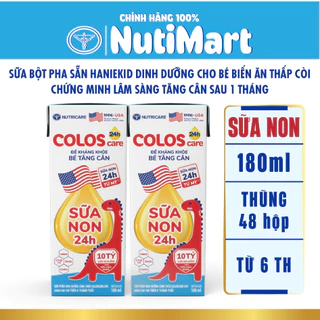 Sữa công thức pha sẵn Coloscare 24h Nutricare sữa non đề kháng khỏe bé tăng cân