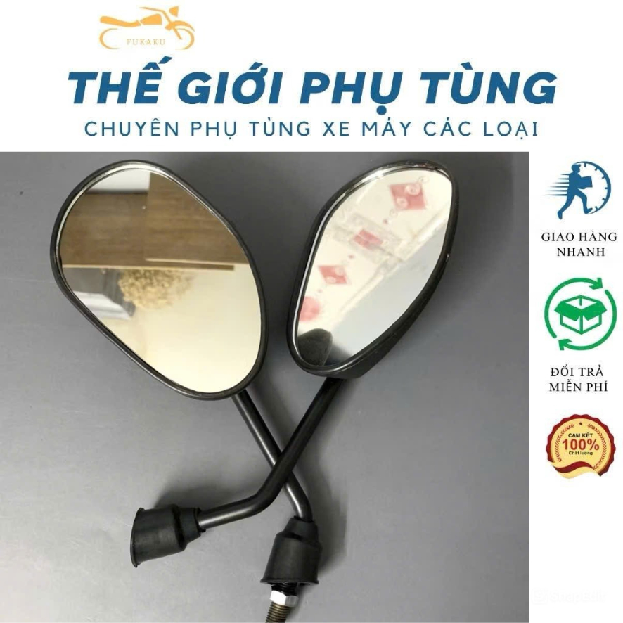 Kính/ Gương Chiếu Hậu Trái HONDA WAVE/BLADE - Chân 10 Ly Gắn Mọi Loại Xe