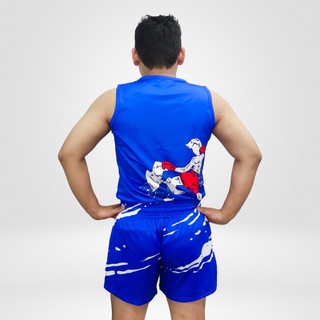 Quần Áo Võ Thuật Fighter 001 - Hoa Văn Muay Thái, KickBoxing - Vải Thun, In Chuyển Nhiệt (nam và nữ)