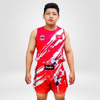 Quần Áo Võ Thuật Fighter 001 - Hoa Văn Muay Thái, KickBoxing - Vải Thun, In Chuyển Nhiệt (nam và nữ)