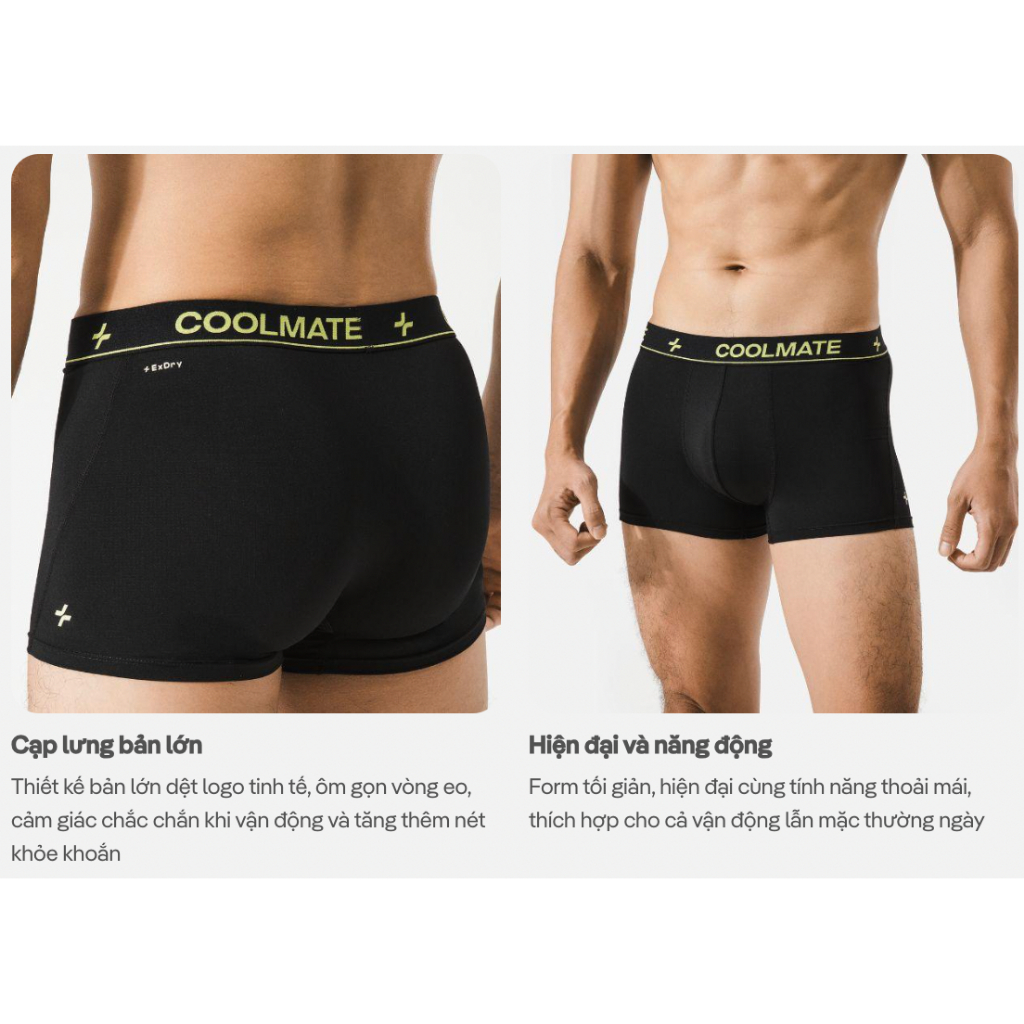 [GIÁ TỐT TRÊN LIVE][TẶNG QUÀ ĐƠN 329K]Combo 3 Quần Lót Nam Trunk AirMax Mesh Thoáng mát, Nhanh Khô, Co giãn - Coolmate