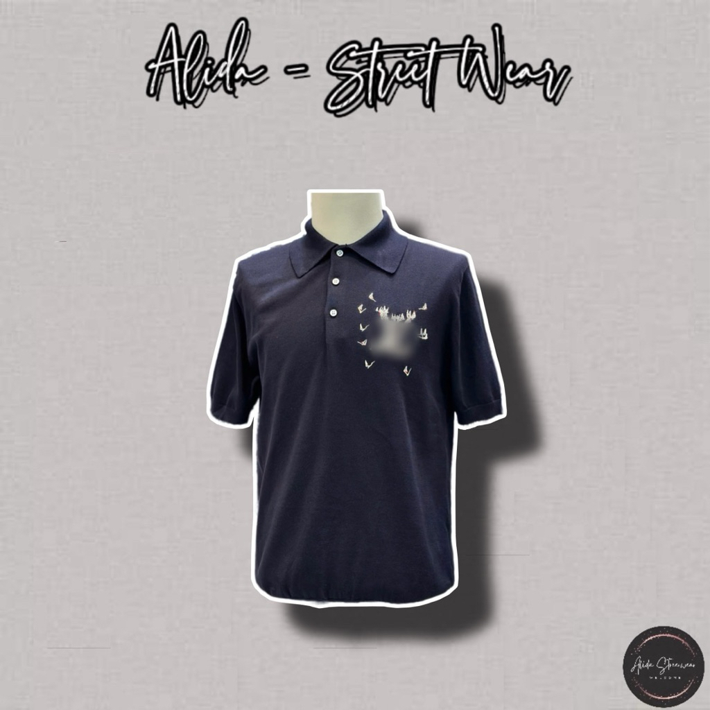 ⚡️[Hight Quality] Áo Polo Len Nam Nữ Thiết Kế Cổ Bẻ - Chữ Thêu To Phối Chim Bay Tạo Cảm Giác Sinh Động Mềm Mại
