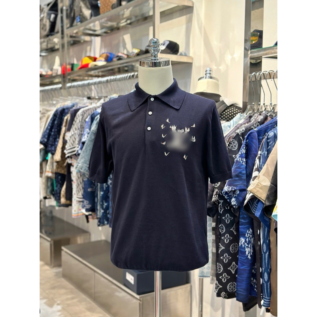 ⚡️[Hight Quality] Áo Polo Len Nam Nữ Thiết Kế Cổ Bẻ - Chữ Thêu To Phối Chim Bay Tạo Cảm Giác Sinh Động Mềm Mại