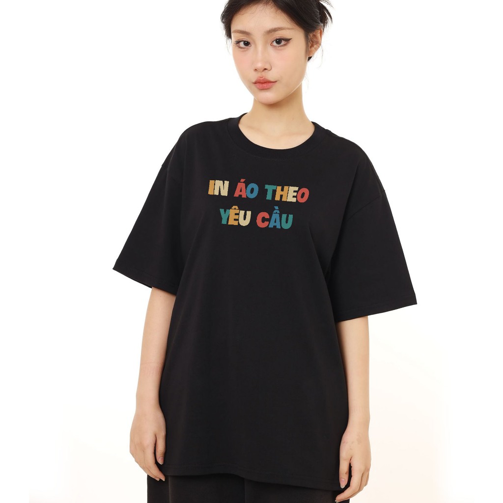 Áo Thun In Áo Theo Yêu Cầu, In Hình Ảnh Người Yêu Gia Đình , Nhóm Teambuilding Form Rộng Dành Cho Nam Nữ Cotton 250gsm