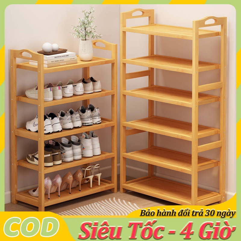 Kệ Giày Tre Nhiều Tầng - Hình ảnh thực tế