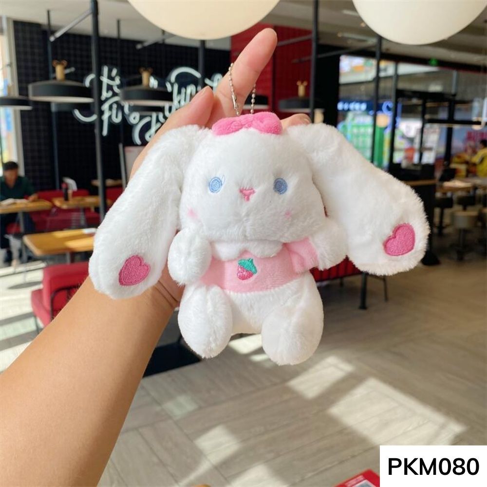 Móc khóa thú nhồi bông thỏ tai dài dễ thương trang trí balo ,túi xách ,quà lưu niệm PKM080 gagastore