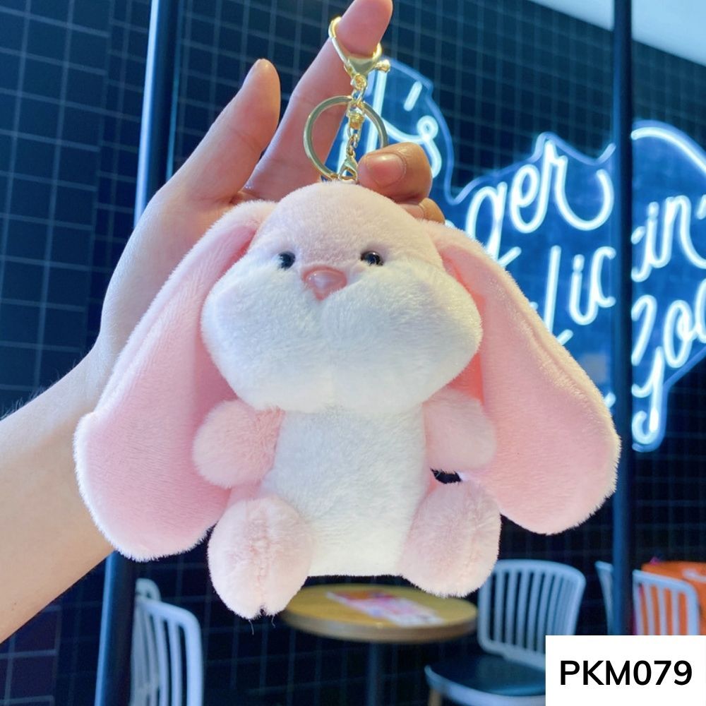 Móc khóa treo balo , túi xách thỏ tai dài dễ thương - trang trí balo - quà lưu niệm PKM079 gagastore